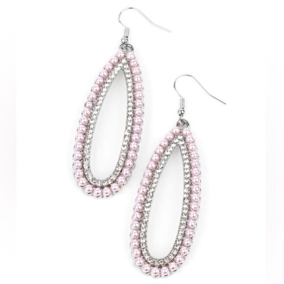 Glamorously Glowing Pink Earrings (253) - Picture 2 of 3